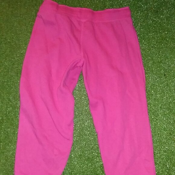 Capri Pink Sweatpants Elastic Waistband Ties 11/14 - No Brand Tag - Picture 8 of 9
